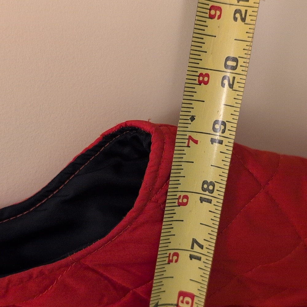 GH Bass Orange And Navy Quilted Vest - Picture 6 of 8